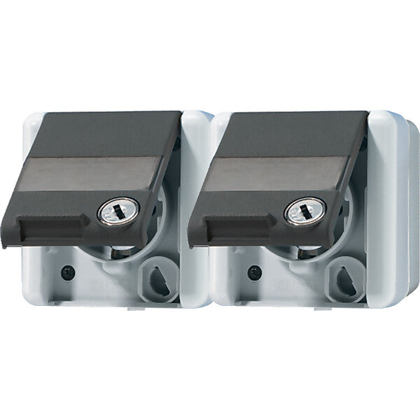 JUNG SCHUKO-Steckdose 2-fach 16A 250V 8220 NAWSL